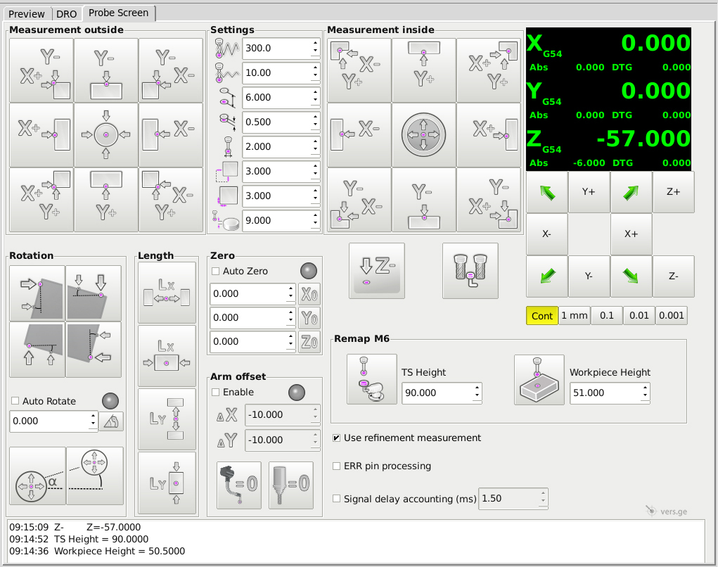Probe Screen Interface
